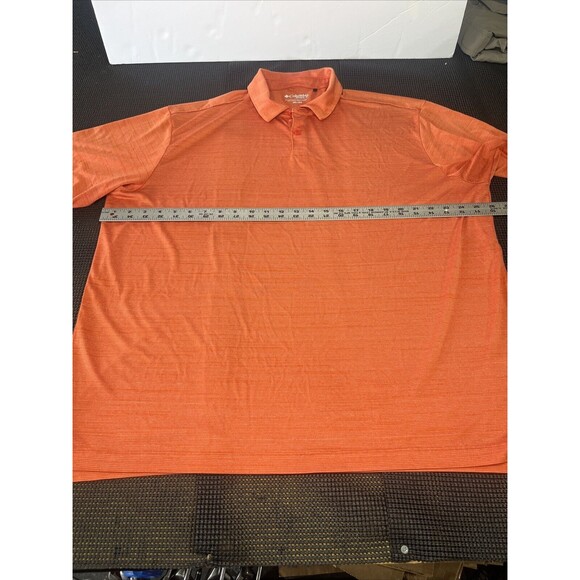 Columbia PFG XXL Mens's‎ Polo Performance Fishing Gear Orange - Picture 4 of 5